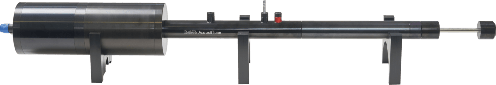 Measuring system for determining the sound absorption coefficient, the reflection factor and the impedance ratio of test specimens in the laboratory