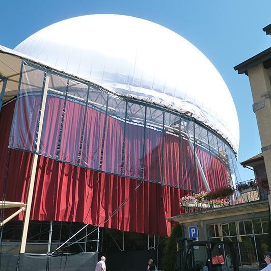 Exterior view of the Saint-Prex Classics dome, Switzerland
