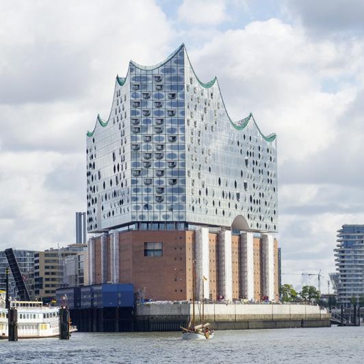 Vue extérieure de l'Elbphilharmonie de Hambourg