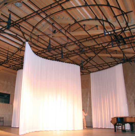 Acoustic curtains for optimum room acoustics